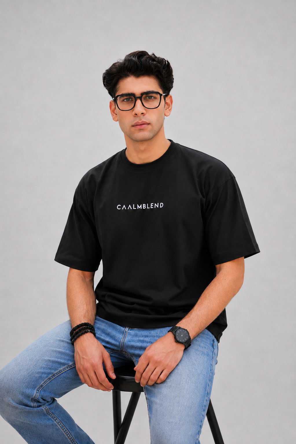 Stillness | Black Oversized T-Shirt